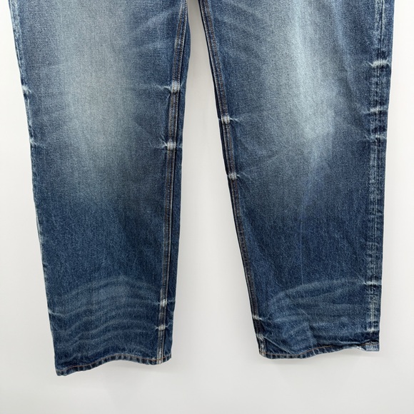 EB Denim High-Rise Straight-Leg Medium Wash Lightly Distressed Jeans Sz 29 - Picture 5 of 14